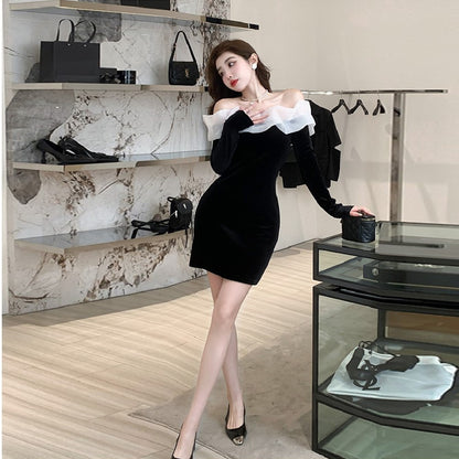 【Dress】フェミニン配色ワンピース　Z8072