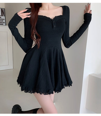 【Dress】春秋長袖ワンピース　W14151