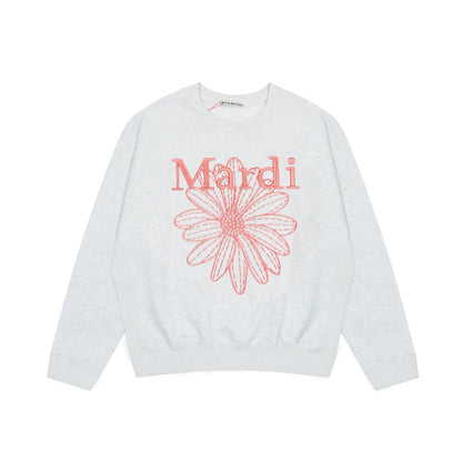 【Tops】デイジー刺繍プリントスウェットシャツT01520