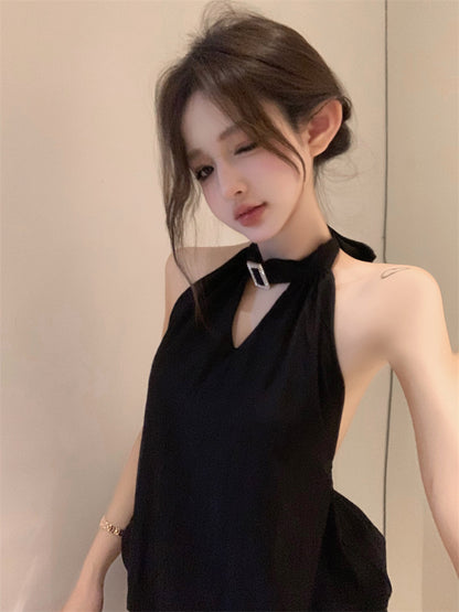 【Dress】ホルターネックバックレスドレス T01394