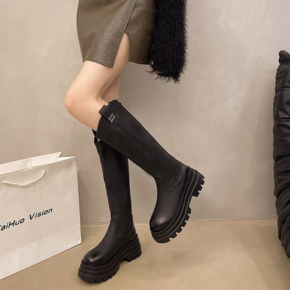 【Shoes】厚底ロングブーツ　　Ｗ14690
