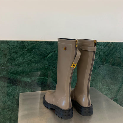 【Shoes】3色展開ロングブーツ　W13842