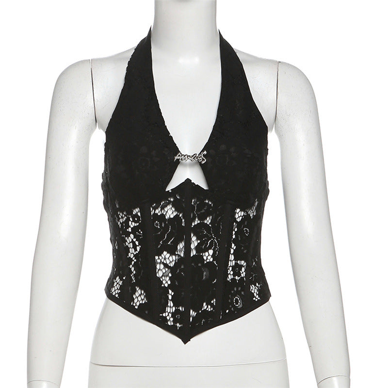 【Tops】人気ホルターネックベスト T01227