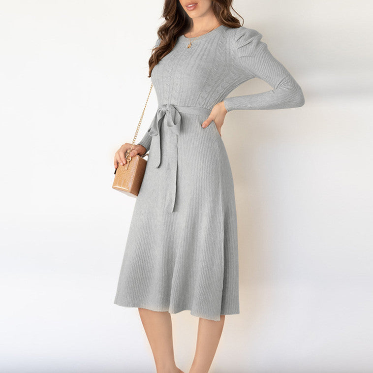 【Dress】新入荷～3色知性ニットワンピース　W9436