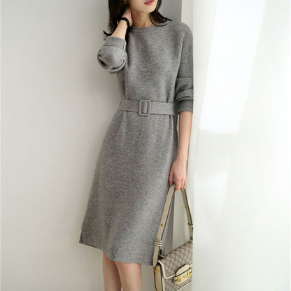 【Dress】新入荷リボンニットワンピース　W8398