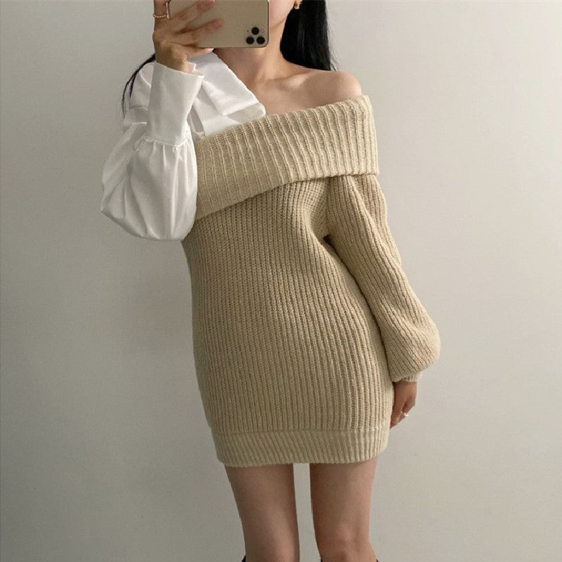 【Dress】切替きれいめワンピース　Z7833
