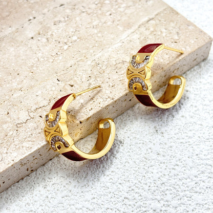 【雑貨】英字柄ピアス T01275