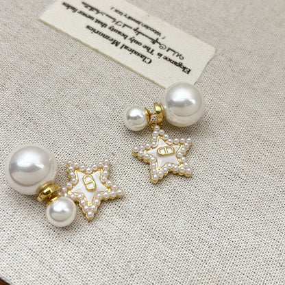 【雑貨】★パール縁どりスターピアス T01811