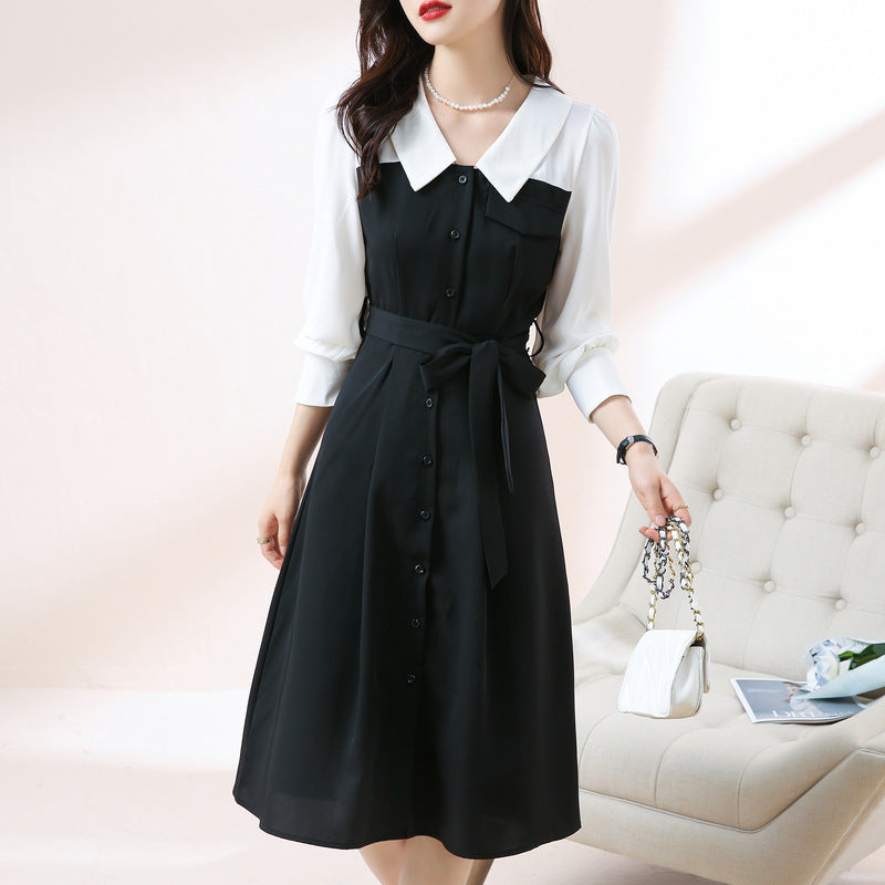【Dress】新入荷～オフィス通勤シャツワンピース　Z-5983