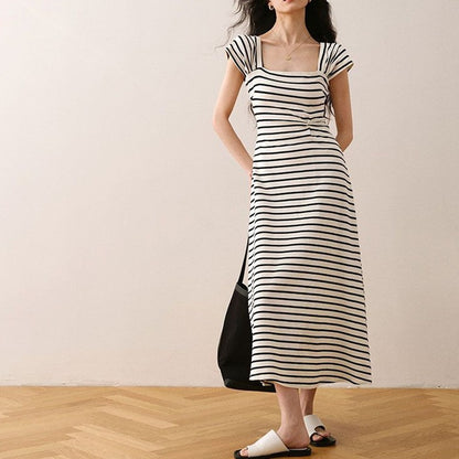 【Dress】ボーダー柄ワンピース　 W12705