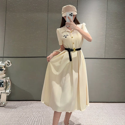 【Dress】ベルト付きロングワンピース  T01581