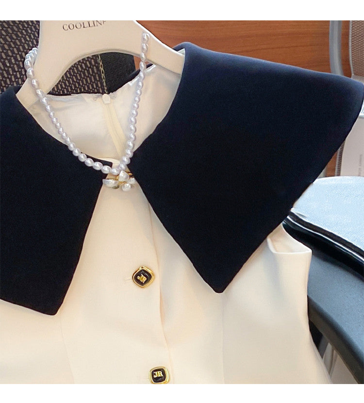 【Dress】配色デートワンピース　Ｗ12003