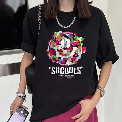 【Tops】ニコちゃんＴシャツ     W12325