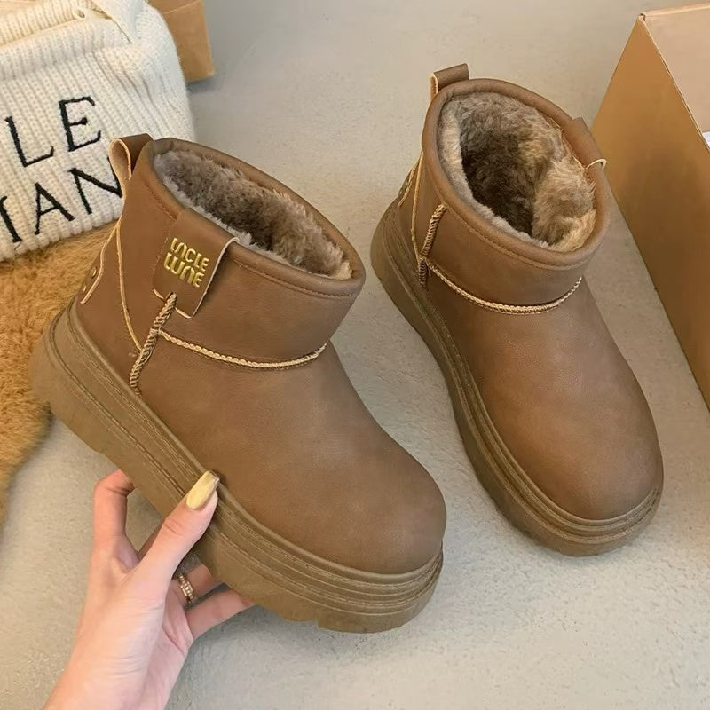 【Shoes】厚手ショートブーツ 　Ｗ14683