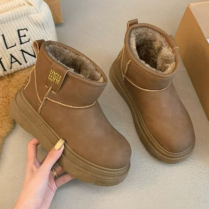 【Shoes】厚手ショートブーツ 　Ｗ14683