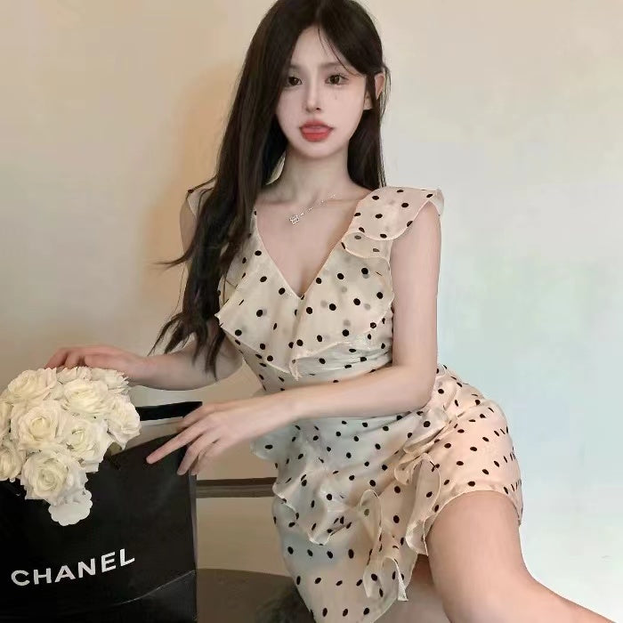 【Dress】ドット柄ワンピース　Ｗ11965