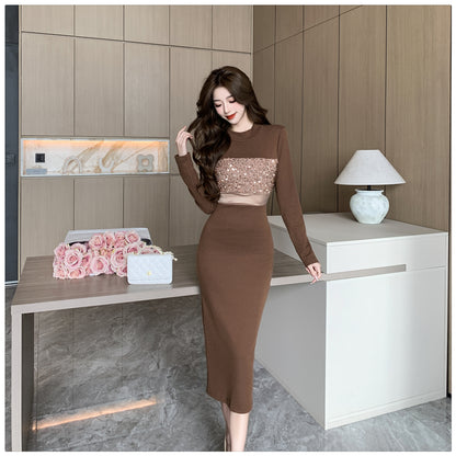 【Dress】チュール切り替えワンピース    W14450