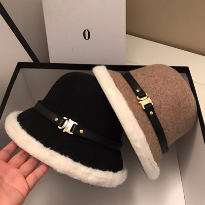 【雑貨】小顔効果ラムウール帽子 　Ｗ14561