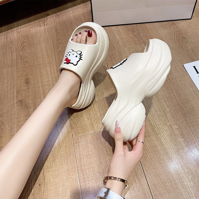【Shoes】キャラクター美脚厚底スリッパ T01592