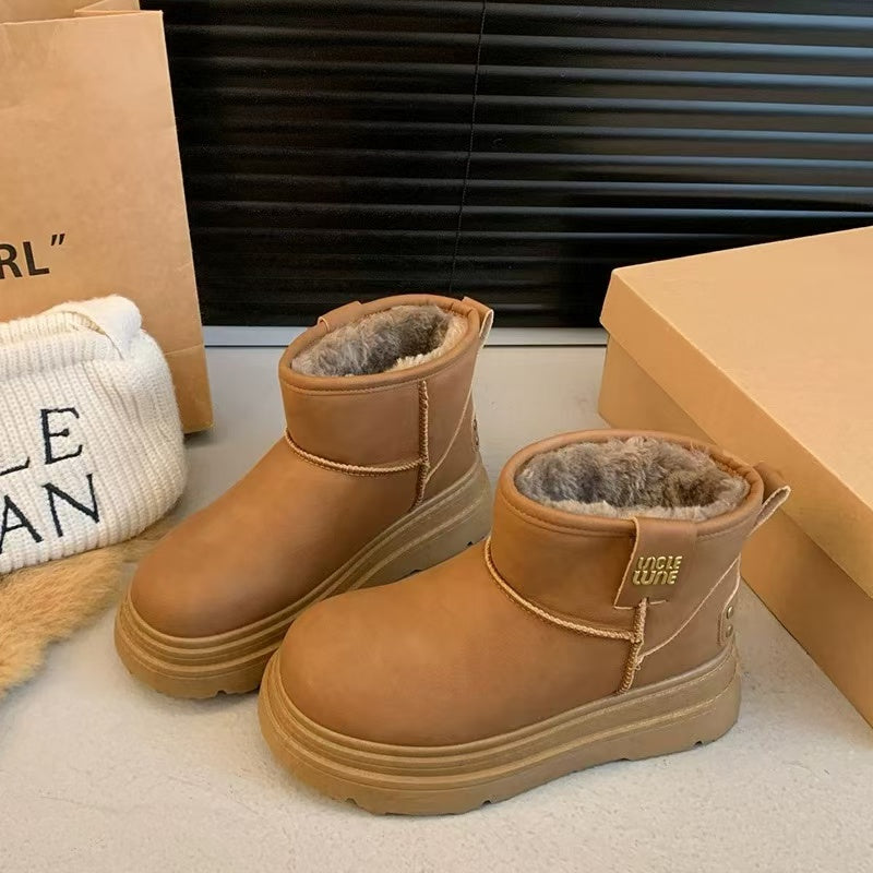 【Shoes】厚手ショートブーツ 　Ｗ14683