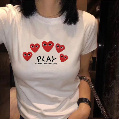 【Tops】ハート柄Tシャツ T01433