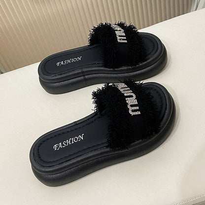 【Shoes】夏美脚厚底スリッパ  T01642