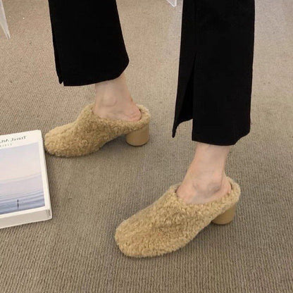【Shoes】ハイヒールファースリッパ　Z8339