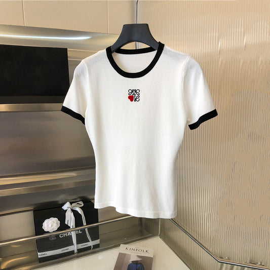 【Tops】配色夏Ｔシャツ    W12693