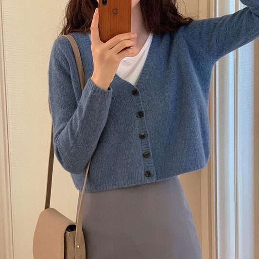 【outer】激安販売中ニットカーディガン韓国系着心地良いゆったり2色