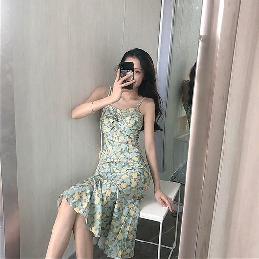 【dress】好感度UP!気質満点レトロスウィート花柄スカート