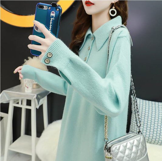 【tops】清新気質アップカジュアルセーターゆったり3色