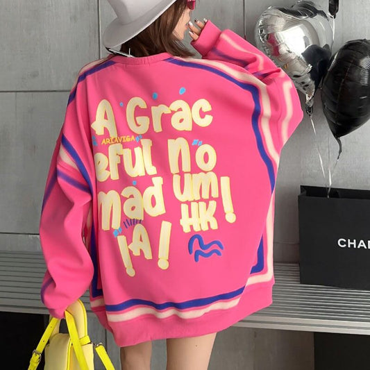 【tops】プリントスウェット　M21447