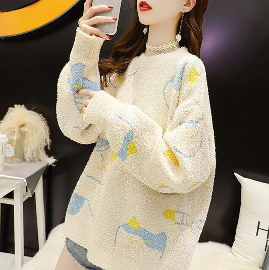 【tops】ファッションend清新！ラムズウールニットセーター2色