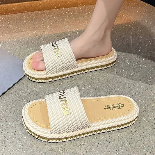 【Shoes】2色展開滑り止めサンダルスリッパ   W11078