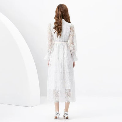 【Dress】ロング丈レースワンピース    W14440