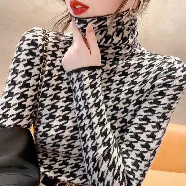 【Tops】ハイネック長袖ニット    W14192