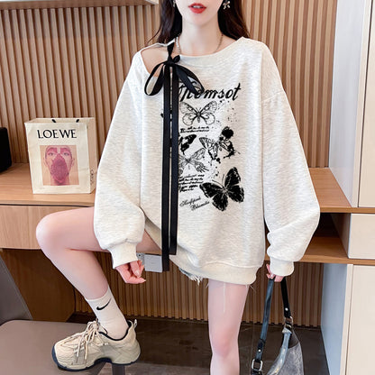 【Tops】リボンデザインプルオーバー   W13967
