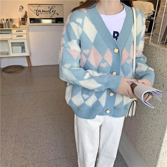 【outer】韓国系超人気カジュアルカーディガン着心地良いゆったり3色