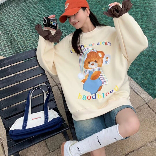 【tops】カートゥーン落書きスウェット　Z6688