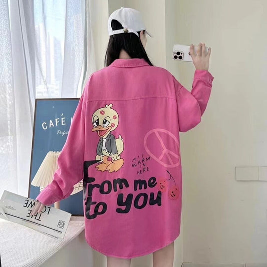 【tops】カートゥーンシャツトップス　M21389