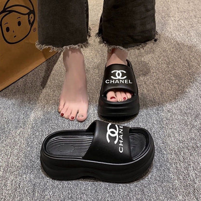 【Shoes】美脚厚底スリッパサンダル T01526