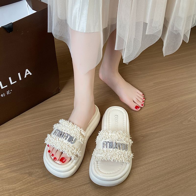 【Shoes】夏美脚厚底スリッパ  T01642