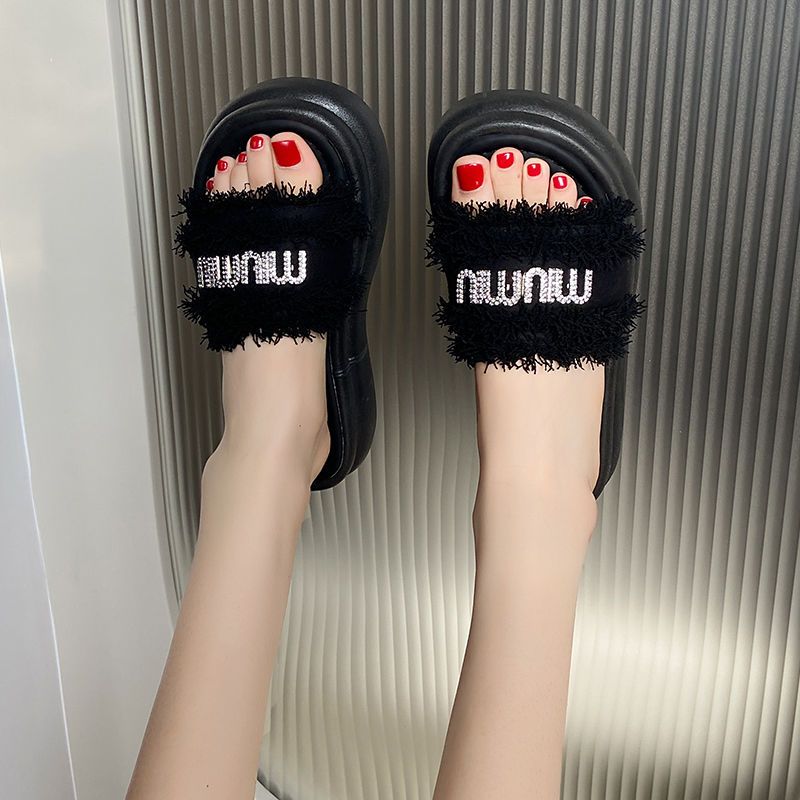 【Shoes】夏美脚厚底スリッパ  T01642