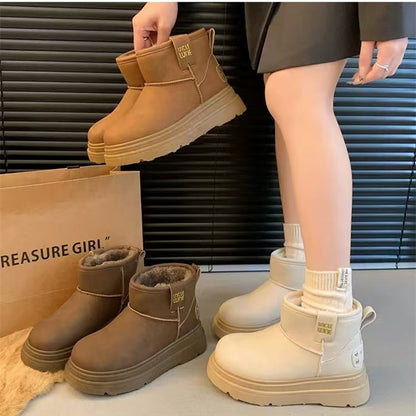 【Shoes】厚手ショートブーツ 　Ｗ14683