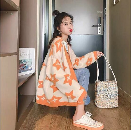 【outer】好感度UP！超人気スターニットカーディガン3色