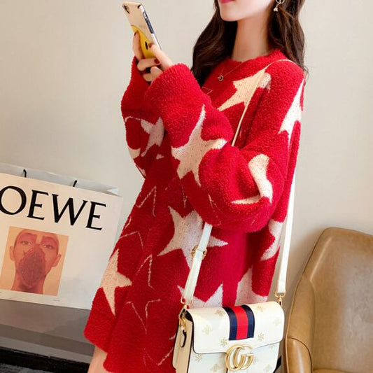 【tops】森ガールペンスの長袖セーター付4色