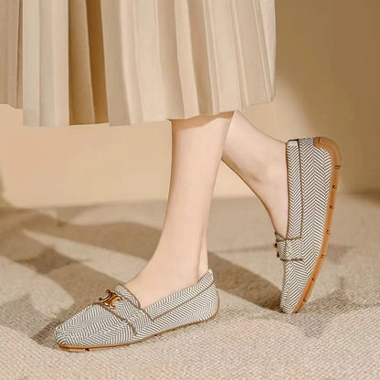 【Shoes】3色展開フラットシューズ 　W13354