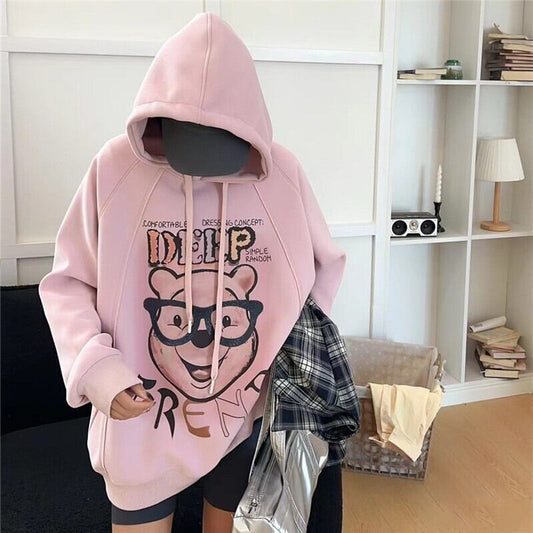 【tops】カートゥーンプリントフーディー　Z6690