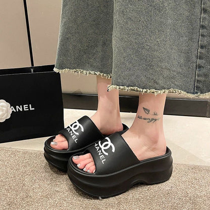 【Shoes】美脚厚底スリッパサンダル T01526