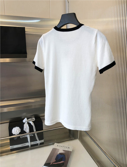 【Tops】配色夏Ｔシャツ    W12693